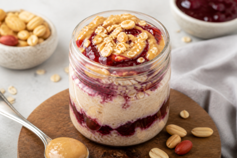 Peanut Butter & Jelly Protein Overnight Oats – A Simple, Satisfying Make-Ahead Breakfast
