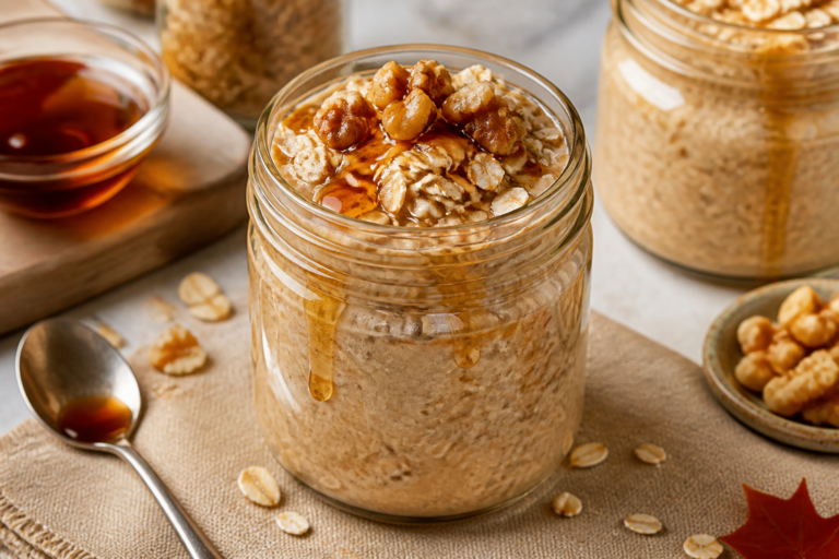Maple Brown Sugar Protein Overnight Oats – Cozy, Easy, and Satisfying