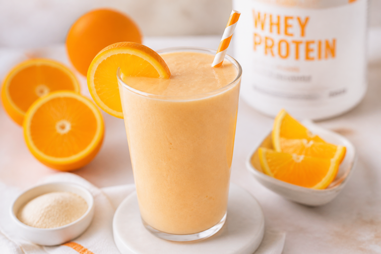 High Protein Orange Creamsicle Smoothie – Bright, Creamy, and Satisfying