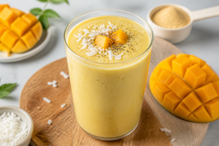Tropical Mango Protein Smoothie – Bright, Creamy, and Satisfying