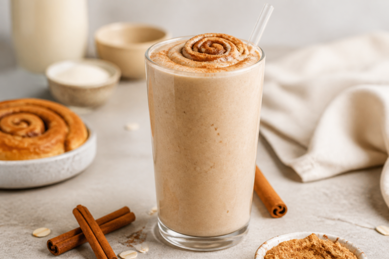 Cinnamon Roll Protein Smoothie – Cozy Flavor, Simple Nutrition