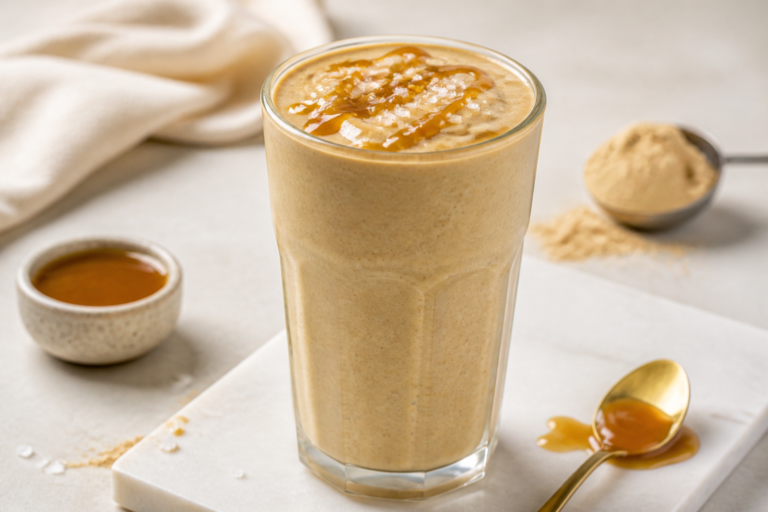 Salted Caramel Protein Smoothie – Creamy, Sweet, and Satisfying