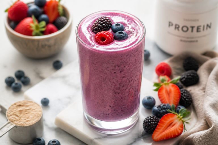 Mixed Berry Protein Smoothie – A Quick, Refreshing Boost