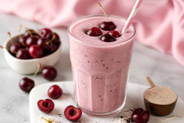 Cherry Vanilla Protein Smoothie – A Creamy, Bright, and Satisfying Blend