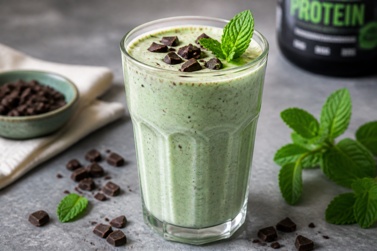 Mint Chocolate Chip Protein Smoothie – Cool, Creamy Fuel for Your Day