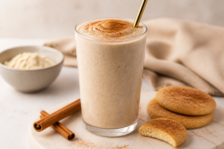 Snickerdoodle Protein Smoothie – A Cozy, Cinnamon-Spiced Boost