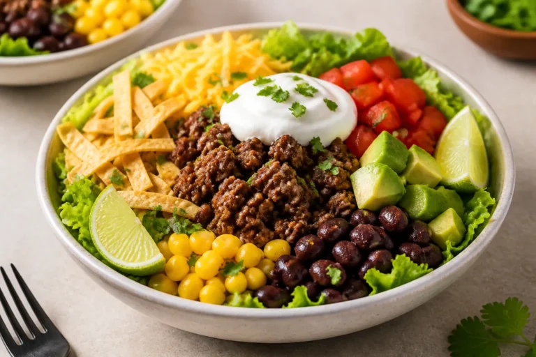 Healthy Beef Taco Salad Bowls – Fresh, Flavorful, and Satisfying