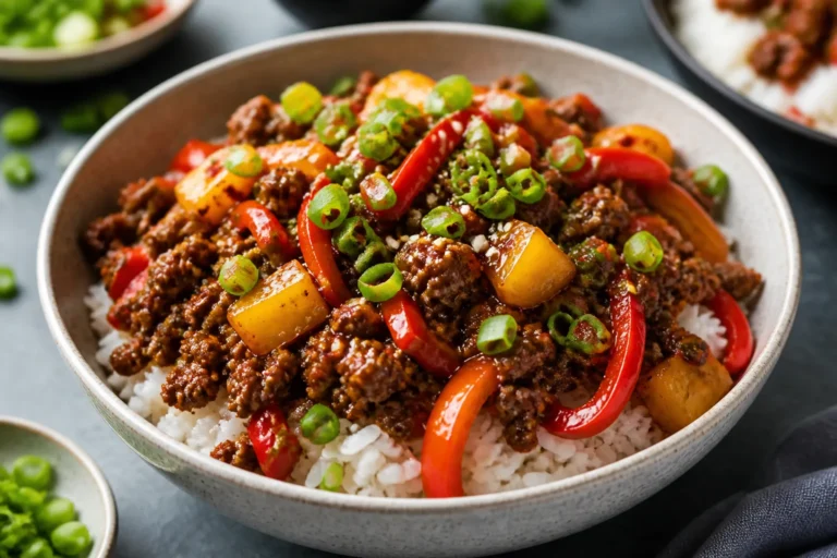 Sweet and Spicy Ground Beef Bowls – A Fast, Flavor-Packed Weeknight Dinner