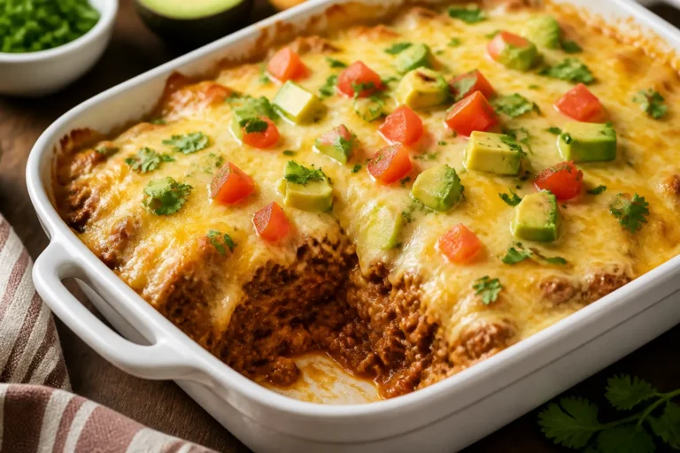 Keto Beef Enchilada Casserole – Comforting, Low-Carb, and Weeknight Easy