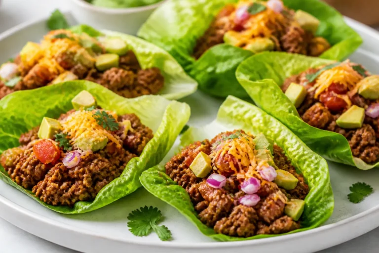 Beef Taco Lettuce Wraps – Fresh, Fast, and Flavor-Packed