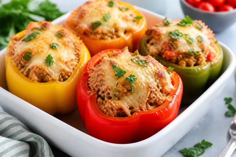 Tuna Stuffed Bell Peppers – A Bright, Protein-Packed Dinner