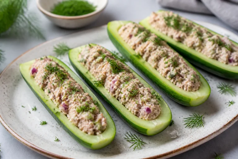 Tuna Cucumber Boats – A Fresh, Crunchy, Protein-Packed Snack