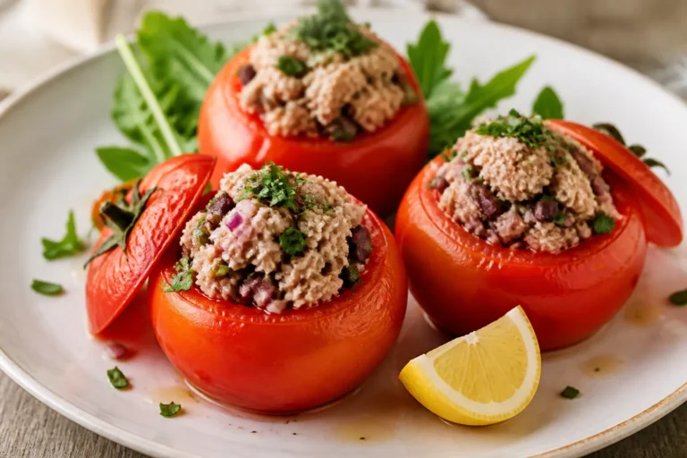Mediterranean Tuna Stuffed Tomatoes – Bright, Fresh, and Satisfying