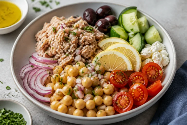 Mediterranean Chickpea Tuna Bowls – Fresh, Fast, and Satisfying