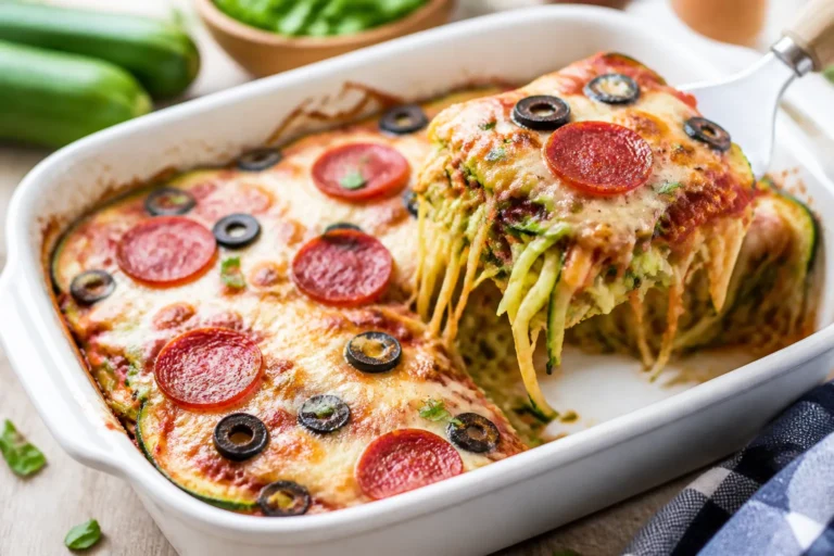 High Protein Zucchini Pizza Casserole – A Comforting, Lighter Take on Pizza Night