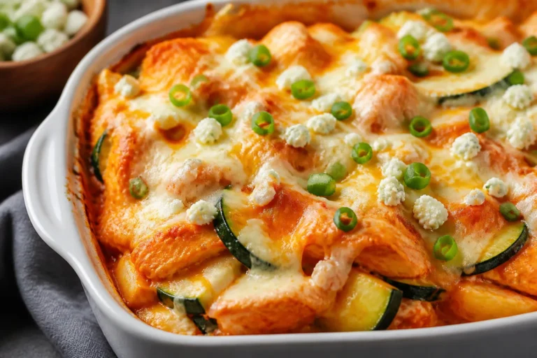 Buffalo Chicken Zucchini Bake – A Spicy, Satisfying Weeknight Dinner