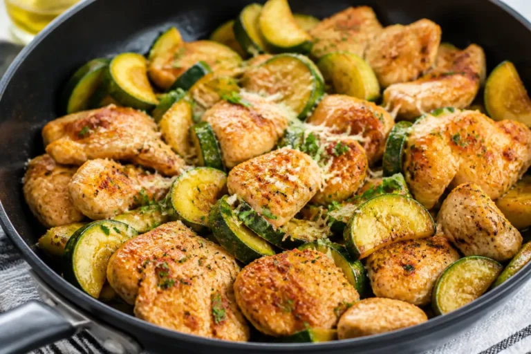 Garlic Parmesan Chicken Zucchini Skillet – A Fast, Flavor-Packed Weeknight Dinner