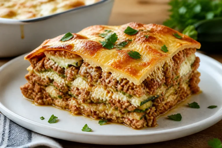 Keto Ground Beef Zucchini Lasagna – A Comforting Low-Carb Favorite