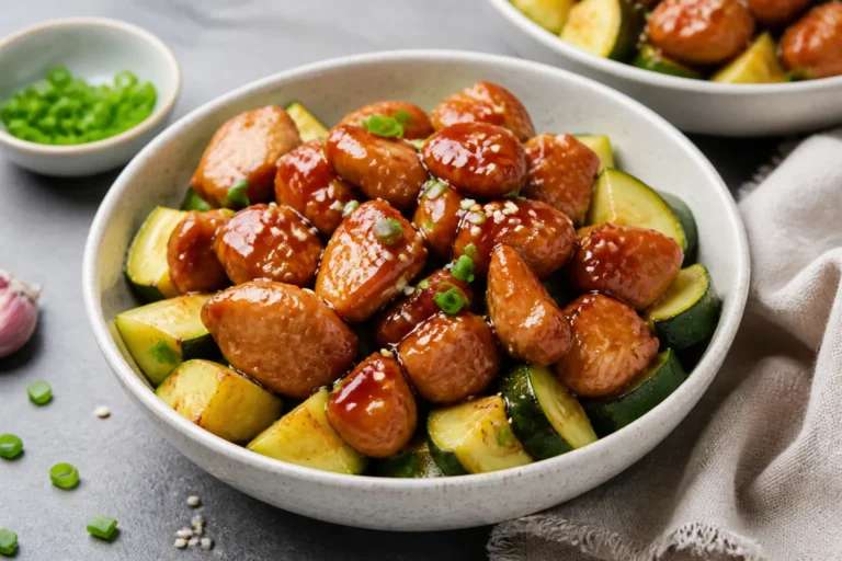 Honey Garlic Chicken Zucchini Bowls – Quick, Flavorful, and Fresh