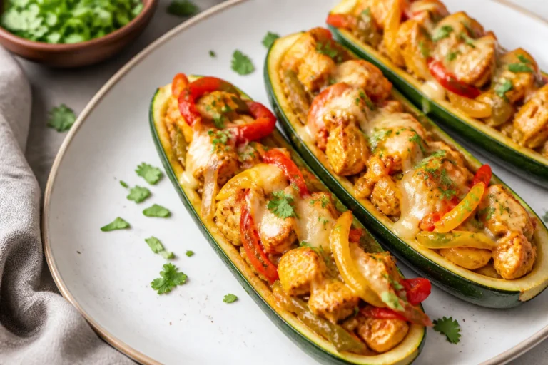 Chicken Fajita Zucchini Boats – A Fresh, Flavor-Packed Weeknight Dinner