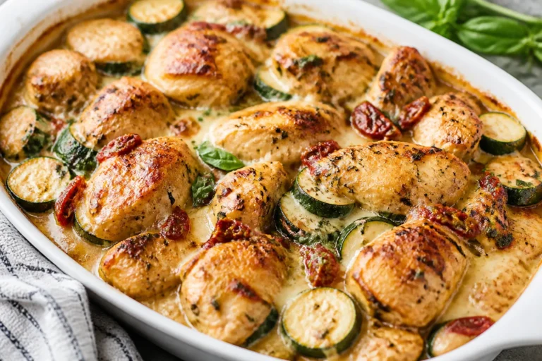 Marry Me Chicken Zucchini Bake – Creamy, Comforting, and Weeknight-Friendly