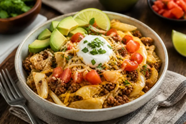 Ground Beef Cabbage Taco Bowls – A Fresh, Flavor-Packed Weeknight Dinner