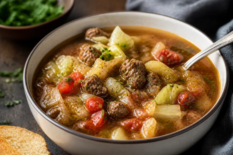 High Protein Cabbage Beef Soup – Hearty, Filling, and Simple