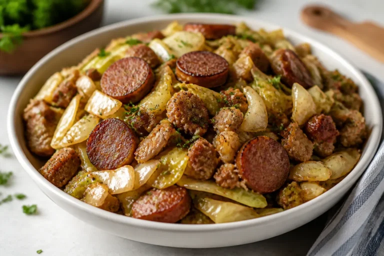High Protein Cabbage and Sausage – A Hearty, Balanced One-Pan Meal