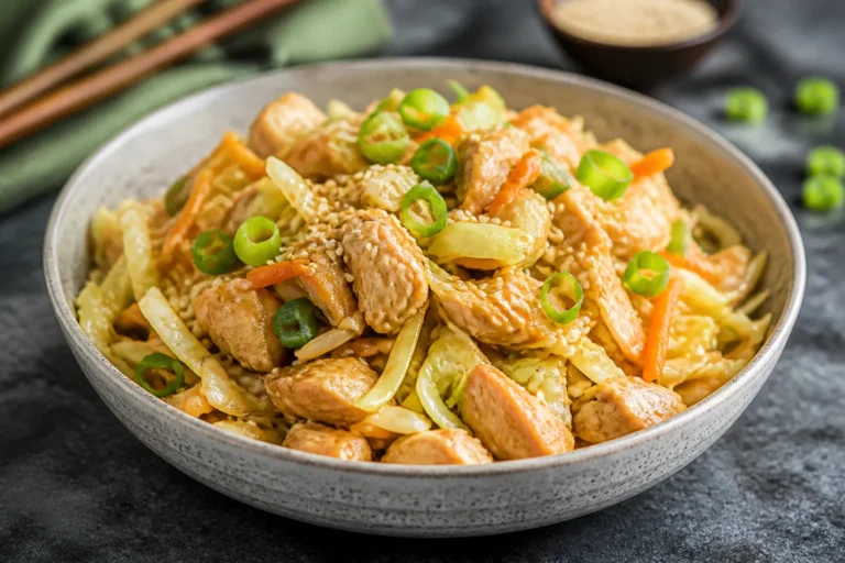 Chicken and Cabbage Egg Roll Bowls – A Fast, Flavor-Packed Weeknight Meal