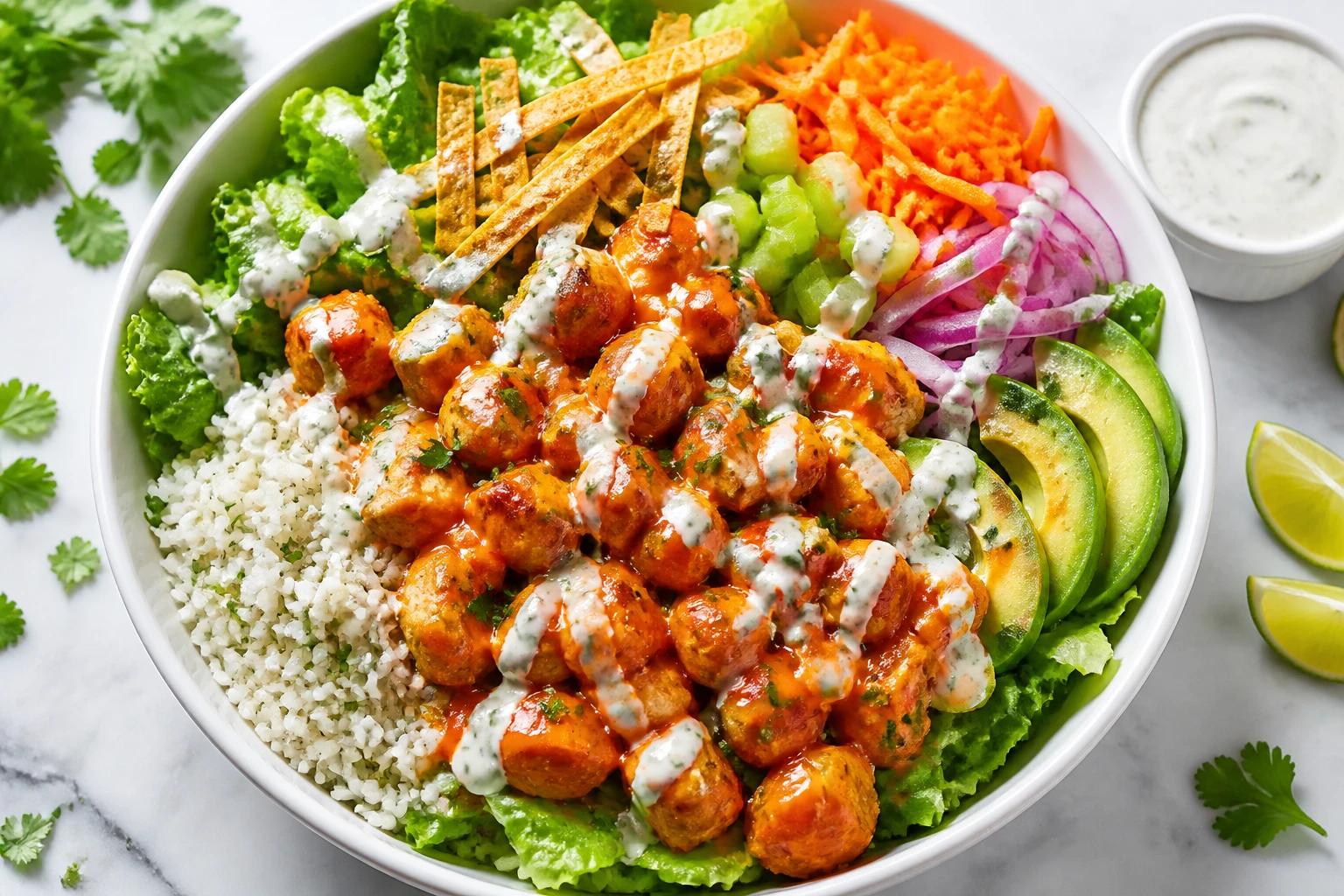 Buffalo Chicken Ranch Bowl That Slaps Every Time