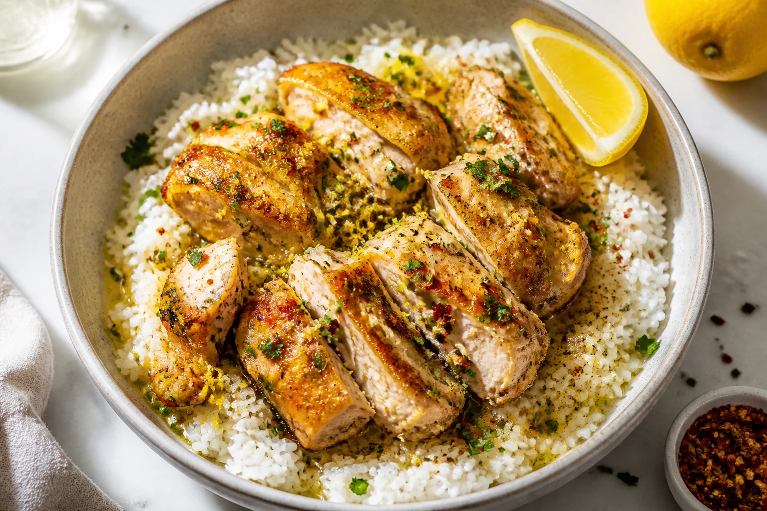 Garlic Butter Chicken Rice Bowl Weeknight Flavor Bomb