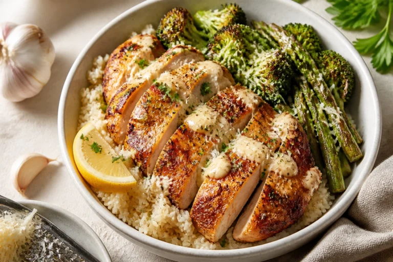 Garlic Parmesan Chicken Bowl Cozy Crunch in 20 Minutes