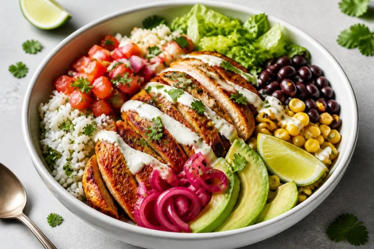 High Protein Taco Chicken Bowl That Totally Slaps