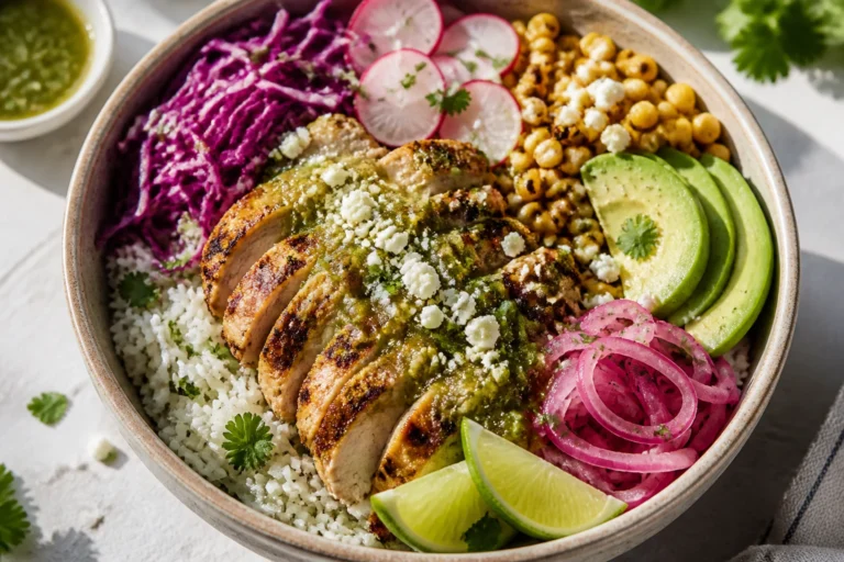 Salsa Verde Chicken Bowl That Slaps Weeknights