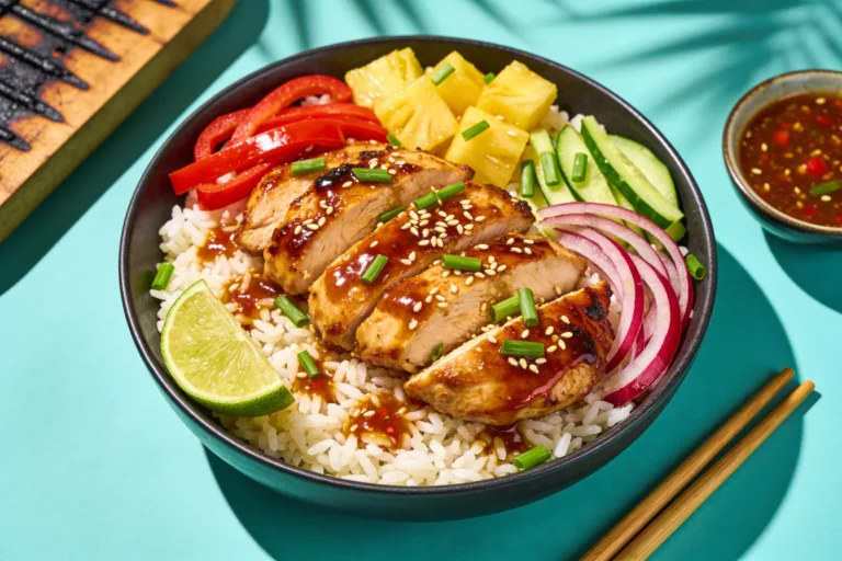 Hawaiian Chicken Rice Bowl That Tastes Like Sunshine