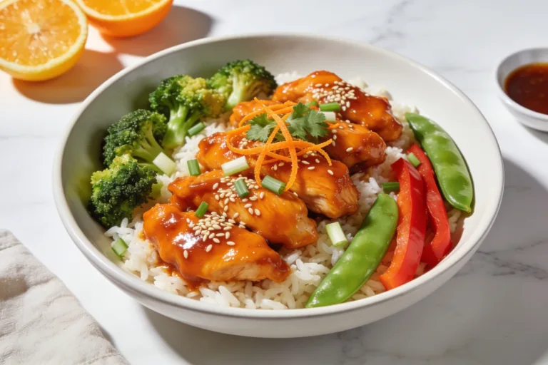Crave-Worthy Orange Chicken Rice Protein Bowl Recipe