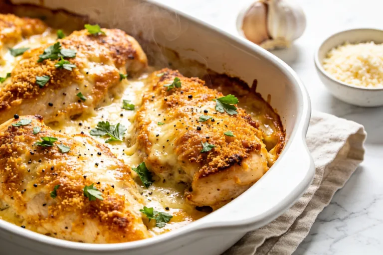 Garlic Parmesan Chicken Bake That Practically Cooks Itself