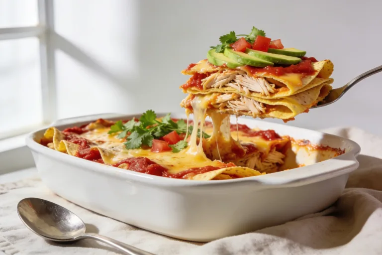 High Protein Chicken Enchilada Casserole You’Ll Crave