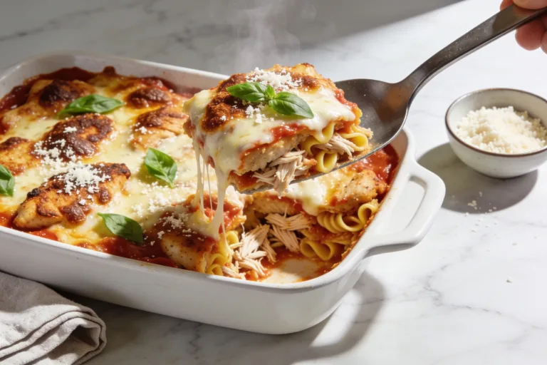 High Protein Chicken Parmesan Casserole That Slaps