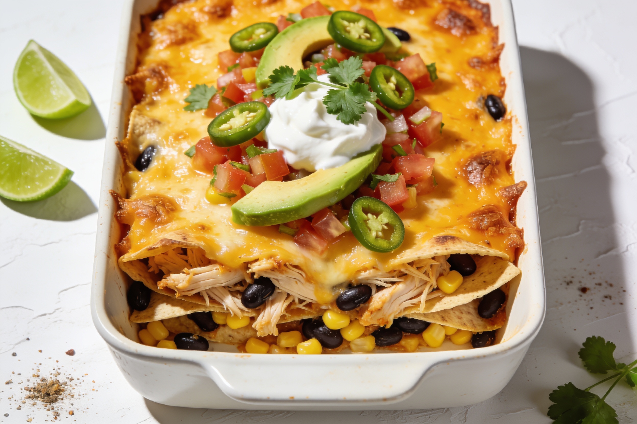 High Protein Chicken Taco Casserole That Slaps