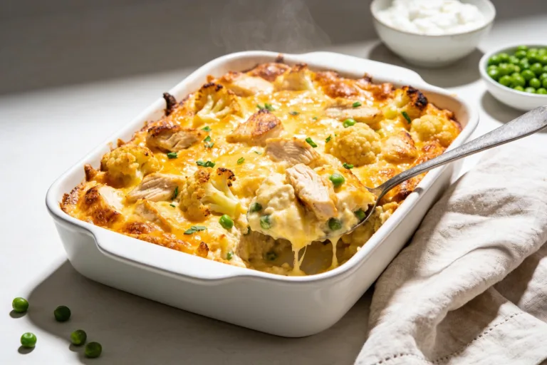 High Protein Chicken Cauliflower Casserole That Slaps