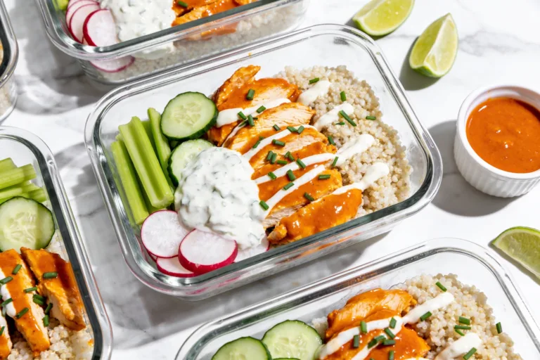 High Protein Buffalo Ranch Chicken Meal Prep