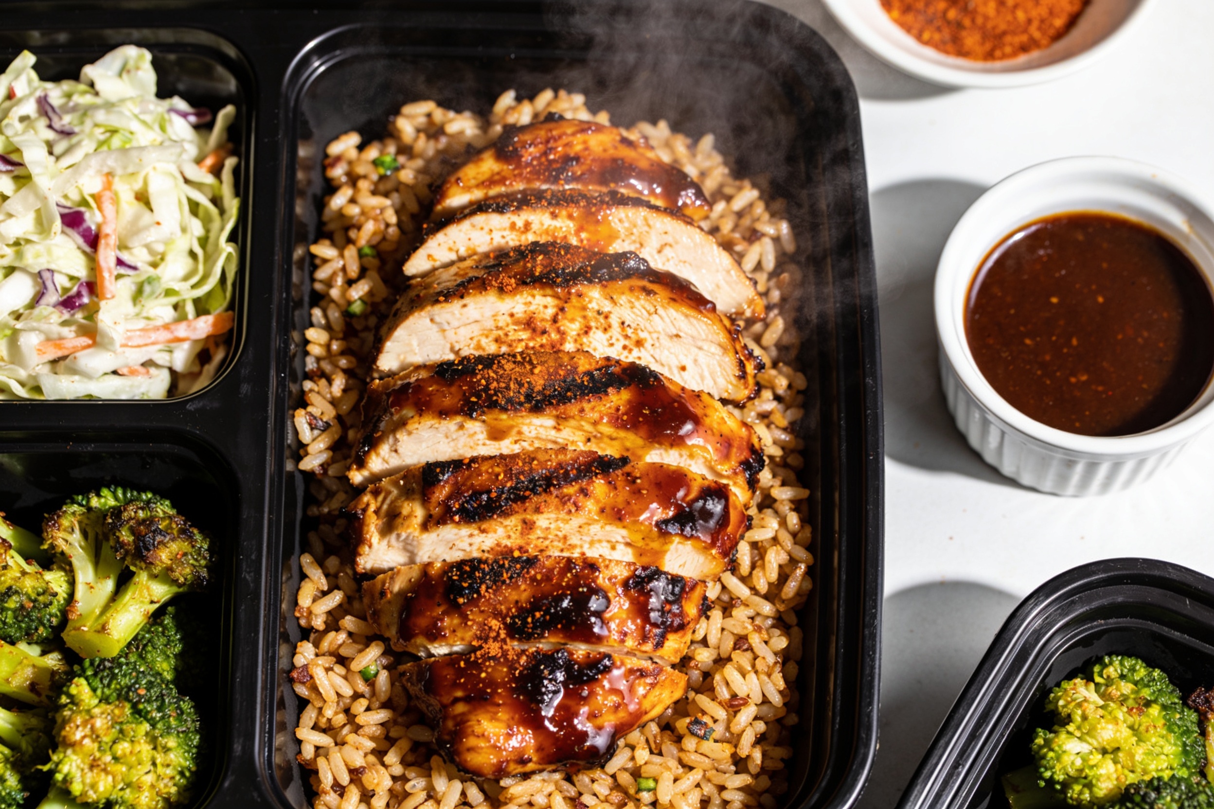 High Protein BBQ Chicken Meal Prep