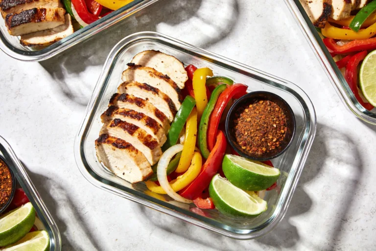 High Protein Chicken Fajita Meal Prep