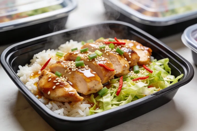 High Protein Sesame Ginger Chicken Meal Prep