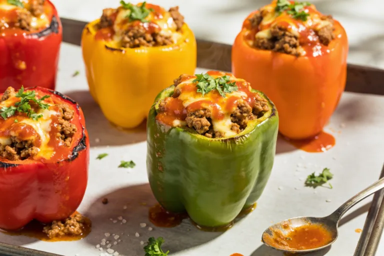 High Protein Chicken Stuffed Peppers