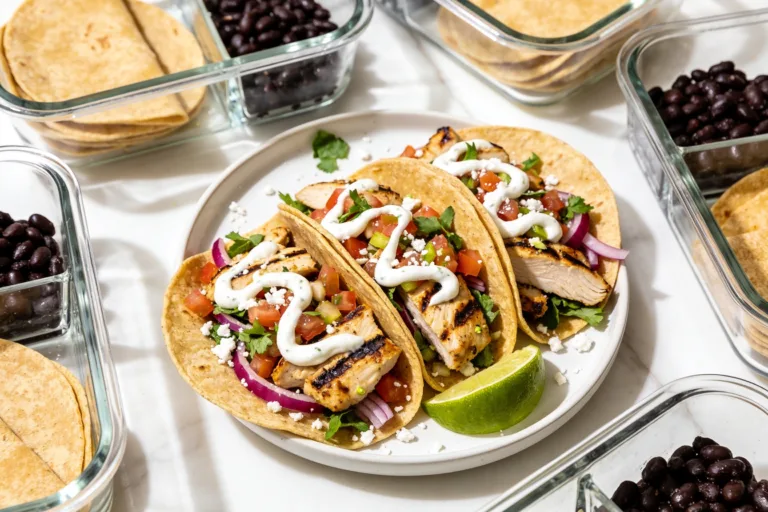 High Protein Chicken Taco Meal Prep