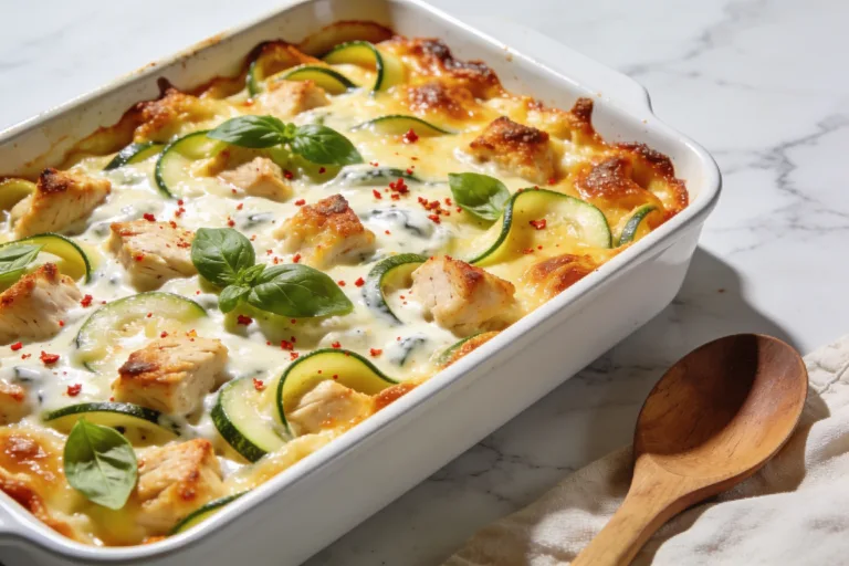 High Protein Chicken Zucchini Casserole