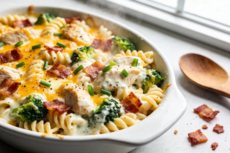 High Protein Chicken Bacon Ranch Casserole