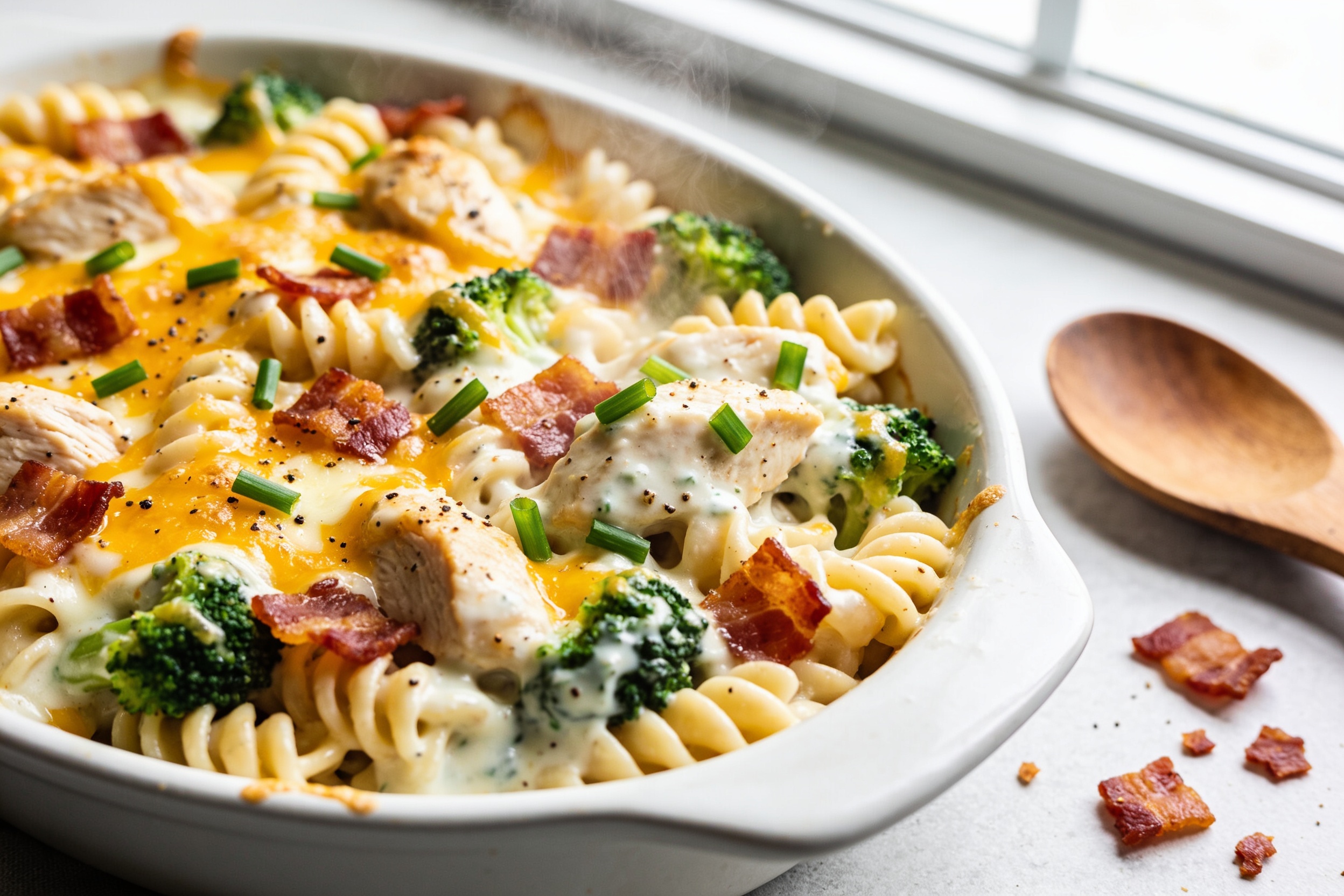 High Protein Chicken Bacon Ranch Casserole
